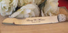 Cake serving set with burlap handle and optional matching flutes - Favor Universe