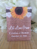 Sunflowers on Burlap and Lace Seed Packets - Favor Universe