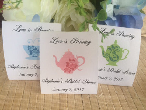 Bridal Shower Tea Pot Tea Packet Favors - Favor Universe
