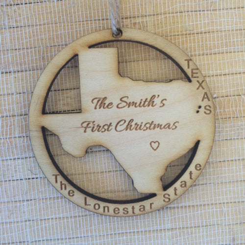Personalized Texas State Ornament - Favor Universe