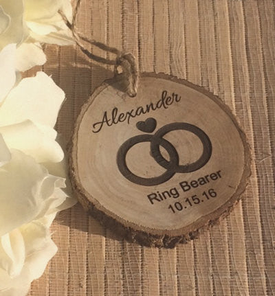 Personalized ring bearer ornament - Favor Universe