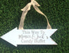 Wedding reception Arrow sign - Favor Universe