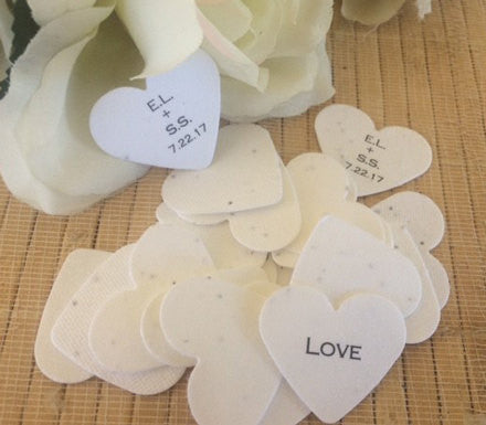 Plantable Seed Paper Hearts – Favor Universe