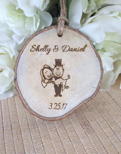 Personalized bride and groom Ornament - Favor Universe