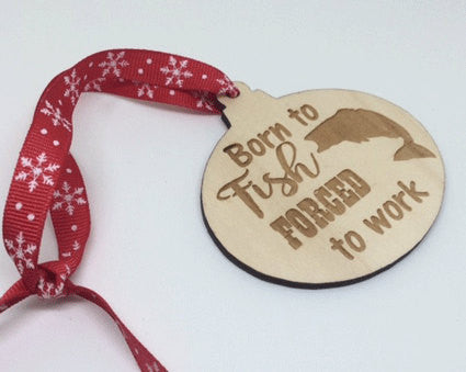 funny fishing ornament - Favor Universe