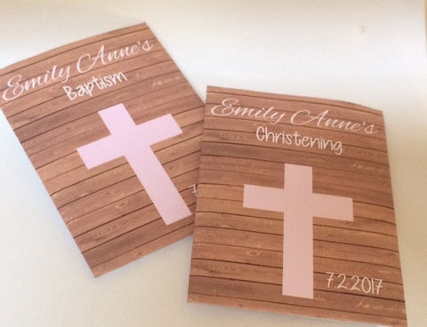 Pink Cross Baptism Seed Packets - Favor Universe