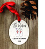 snowman Ornament, snowman Gifts, snowman family ornament, snowman couple ornament, personalized snowman family ornament,  custom snowman - Favor Universe