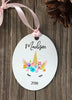 Unicorn Ornament, Unicorn Gifts, Unicorn Birthday, Unicorn Party, little girl gift, Christmas Gift for Kids, Christmas gifts for daughter - Favor Universe