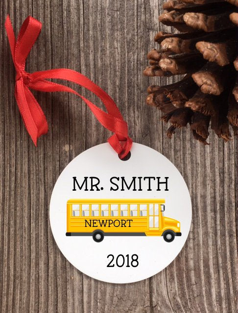 bus driver gift - bus driver ornament - School bus ornament - Favor Universe
