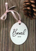 Custom pink rose  Ornament, wedding gift, engagement gift, anniversary gift, anniversary keepsake - Favor Universe