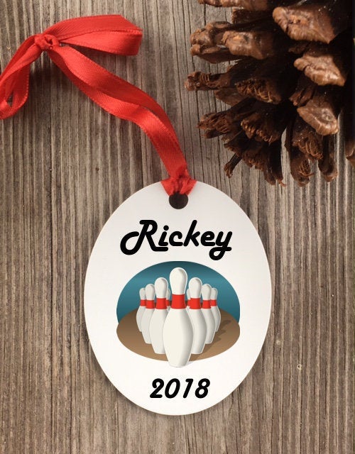 bowling Ornament - bowling team gift - personalized bowling ornament - Favor Universe