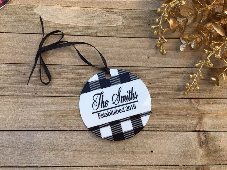 Buffalo plaid Ornament - Favor Universe