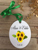 Custom sunflower Ornament, sunflower wedding, sunflower christmas ornament, sunflower anniversary gift, sunflower anniverary ornament - Favor Universe