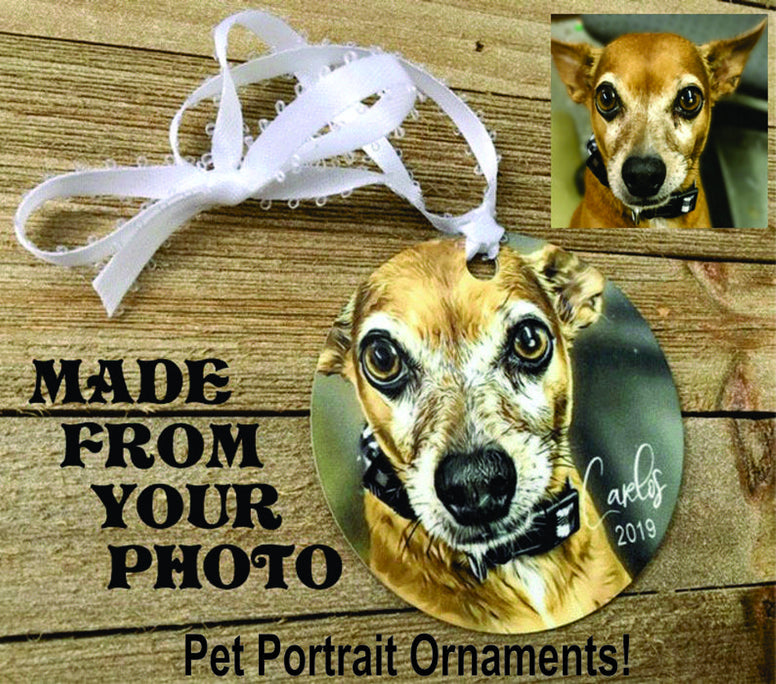 Pet portrait ornament, pet memorial, pet lovers, pet gifts, pet loss gifts, dog ornament, cat ornament - Favor Universe