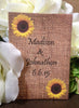 Burlap With Sunflowers Seed Packets - Favor Universe