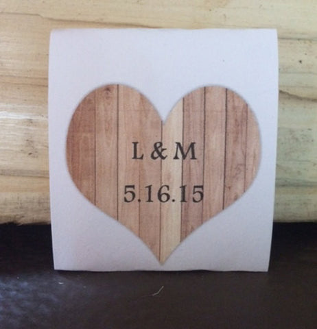 Wooden Heart Tea Packet Favors - Favor Universe