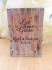 Wood Pallet Wood Design Personalized Wedding Seed Packets - Favor Universe