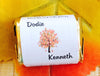 Personalized Wedding Candy Wrappers, fall candy bar wrappers, tree gifts, fall tree favors, leaf wedding favors, fall favors - Favor Universe