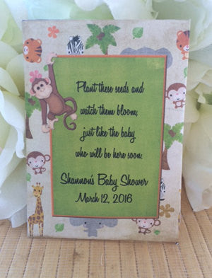 Jungle Baby Shower Seed Packets - Favor Universe