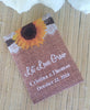 Sunflowers on Burlap and Lace Seed Packets - Favor Universe