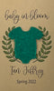 Plantable Seed Card favors for Baby Shower - Includes plantable onesie shape and Laurel Wreath design
