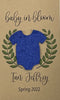 Plantable Seed Card favors for Baby Shower - Includes plantable onesie shape and Laurel Wreath design