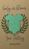 Plantable Seed Card favors for Baby Shower - Includes plantable onesie shape and Laurel Wreath design