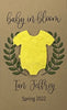 Plantable Seed Card favors for Baby Shower - Includes plantable onesie shape and Laurel Wreath design