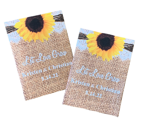 Sunflower Wedding Seed Packets Favors