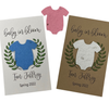 Plantable Seed Card favors for Baby Shower - Includes plantable onesie shape and Laurel Wreath design