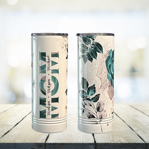 22 oz skinny tumbler - Mother's Day Design Floral