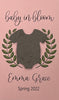 Plantable Seed Card favors for Baby Shower - Includes plantable onesie shape and Laurel Wreath design