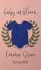 Plantable Seed Card favors for Baby Shower - Includes plantable onesie shape and Laurel Wreath design