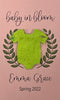 Plantable Seed Card favors for Baby Shower - Includes plantable onesie shape and Laurel Wreath design