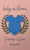 Plantable Seed Card favors for Baby Shower - Includes plantable onesie shape and Laurel Wreath design