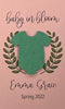 Plantable Seed Card favors for Baby Shower - Includes plantable onesie shape and Laurel Wreath design