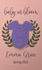 Plantable Seed Card favors for Baby Shower - Includes plantable onesie shape and Laurel Wreath design