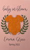 Plantable Seed Card favors for Baby Shower - Includes plantable onesie shape and Laurel Wreath design