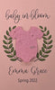 Plantable Seed Card favors for Baby Shower - Includes plantable onesie shape and Laurel Wreath design
