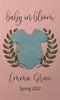 Plantable Seed Card favors for Baby Shower - Includes plantable onesie shape and Laurel Wreath design