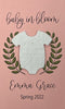 Plantable Seed Card favors for Baby Shower - Includes plantable onesie shape and Laurel Wreath design