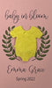 Plantable Seed Card favors for Baby Shower - Includes plantable onesie shape and Laurel Wreath design