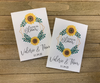 sunflower wedding seed packet favors with frame and floral