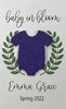 Plantable Seed Card favors for Baby Shower - Includes plantable onesie shape and Laurel Wreath design