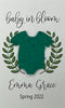 Plantable Seed Card favors for Baby Shower - Includes plantable onesie shape and Laurel Wreath design
