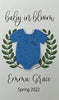 Plantable Seed Card favors for Baby Shower - Includes plantable onesie shape and Laurel Wreath design