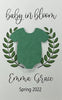 Plantable Seed Card favors for Baby Shower - Includes plantable onesie shape and Laurel Wreath design