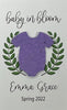 Plantable Seed Card favors for Baby Shower - Includes plantable onesie shape and Laurel Wreath design