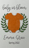 Plantable Seed Card favors for Baby Shower - Includes plantable onesie shape and Laurel Wreath design