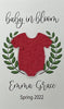 Plantable Seed Card favors for Baby Shower - Includes plantable onesie shape and Laurel Wreath design